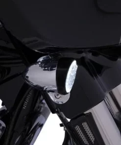 Parts Unlimited Ciro® Front Signal Light Inserts - Black - Amber Lens, 2040-2019 Bike