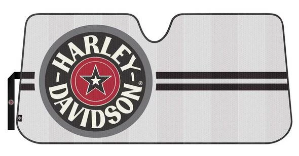 Plasticolor Auto & Garage Harley-Davidson® Universal Accordion Auto Sunshade, Star Circle Logo- Matte White 3934W 3 Plasticolor Auto & Garage Harley-Davidson® Universal Accordion Auto Sunshade, Star Circle Logo- Matte White 3934W