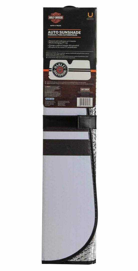 Plasticolor Auto & Garage Harley-Davidson® Universal Accordion Auto Sunshade, Star Circle Logo- Matte White 3934W 5 Plasticolor Auto & Garage Harley-Davidson® Universal Accordion Auto Sunshade, Star Circle Logo- Matte White 3934W