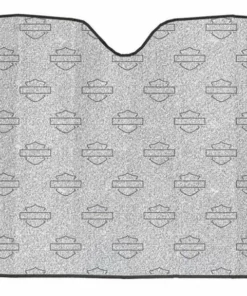 Plasticolor Auto & Garage Harley-Davidson® Glitter Bar & Shield Logo Accordion Auto Sunshade - Silver 3949W