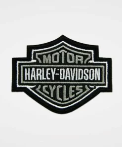 Symbol Arts Harley-Davidson® Silver Bar & Shield Patch, X-Small