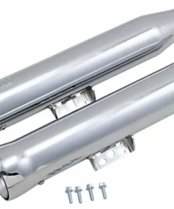 Parts Unlimited Cobra® Neighbor Hater Mufflers - Chrome, 1801-1267