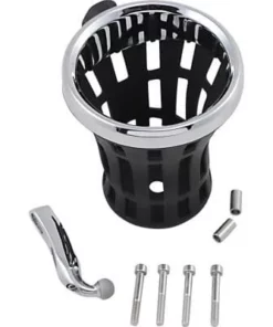 Parts Unlimited Cup Holders Ciro® Big Ass® Chrome Drink Cup Holder, Perch Mount, 0636-0134