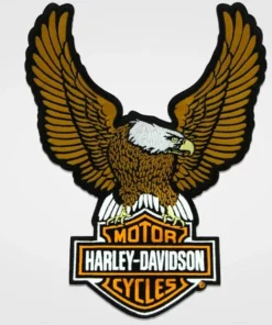 Symbol Arts Decals & Patches Harley-Davidson® Up Wing Eagle Brown Patch, Large