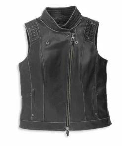 Harley-Davidson® Women's Electra Studded Leather Vest, 97005-22VW 7 Harley-Davidson® Women's Electra Studded Leather Vest, 97005-22VW