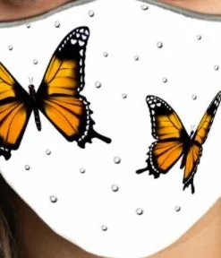 Hair Glove® Orange Monarch W/ Gems Face Mask Set, 53239 Facemasks