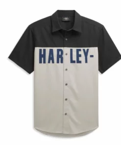 Harley-Davidson® Men's Medium Block Letter Color-block Shirt, 96332-21VM