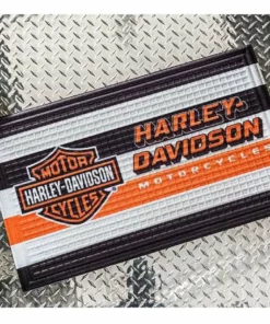 Evergreen Harley-Davidson® Embossed Bar & Shield Logo Doormat - 30 X 18 Inches 41EM4900 Home