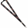 Global Products Harley-Davidson® Polyester Lanyard, Checkered Leather Strap 16.5 In - Black Auto & Garage