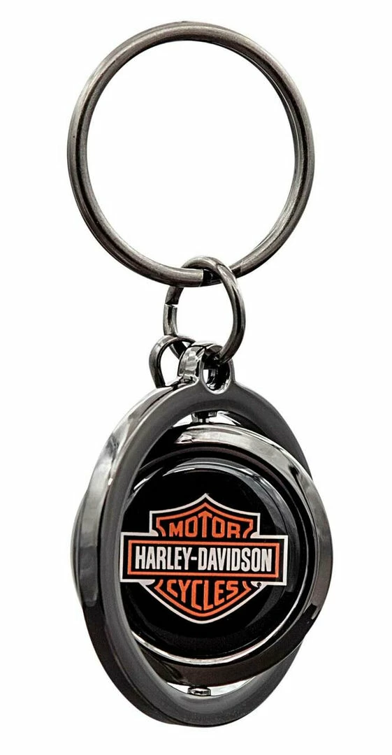 Plasticolor Harley-Davidson® Classic Bar & Shield Logo Spinner Key Chain - Black/Orange 4528 Auto & Garage 4 Plasticolor Harley-Davidson® Classic Bar & Shield Logo Spinner Key Chain - Black/Orange 4528 Auto & Garage