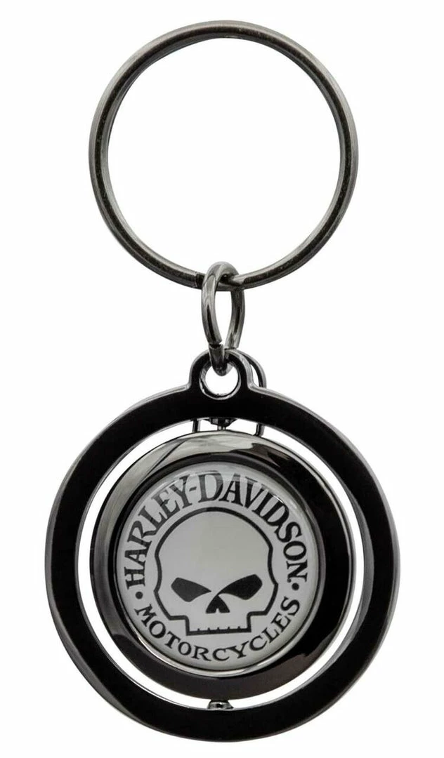 Plasticolor Harley-Davidson® Classic Willie G Skull Logo Spinner Key Chain - Black/Gray 4533 Auto & Garage 3 Plasticolor Harley-Davidson® Classic Willie G Skull Logo Spinner Key Chain - Black/Gray 4533 Auto & Garage