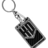 Plasticolor Harley-Davidson® 2-Sided Americana Carbon Fiber Metal Key Chain - Silver Finish 4540