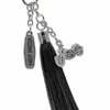 Plasticolor Harley-Davidson® Bar & Shield Tassel With Motorcycle Charms Key Chain - Black 4541 Auto & Garage