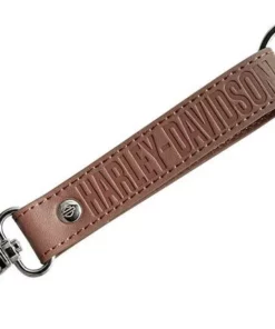 Plasticolor Harley-Davidson® Bar & Shield Logo H-D Text Vinyl Strap Key Chain - Brown 4543 Auto & Garage