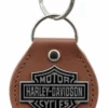 Plasticolor Harley-Davidson® Classic Bar & Shield Logo Vinyl Fob Key Chain - Brown & Silver 4547