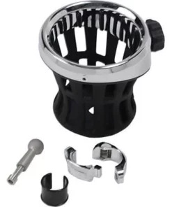 Parts Unlimited Ciro® Chrome Drink Holder W/ Handlebar Mount, 0636-0021 Cup Holders
