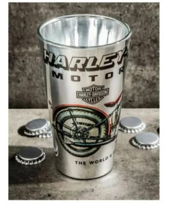 Evergreen Harley-Davidson® Vintage Motorcycle Pint Glass - Silver, 16 Oz. 3PT4900EP