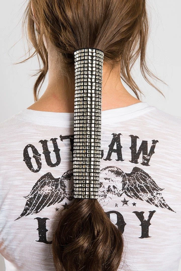 Accessories Hair Glove® Women's All-Over Bling Suede Pony Tail 4 Accessories Hair Glove® Women's All-Over Bling Suede Pony Tail