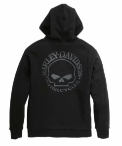 Harley-Davidson® Men's Willie G Skull Zip Front Hoodie, 96059-22VM