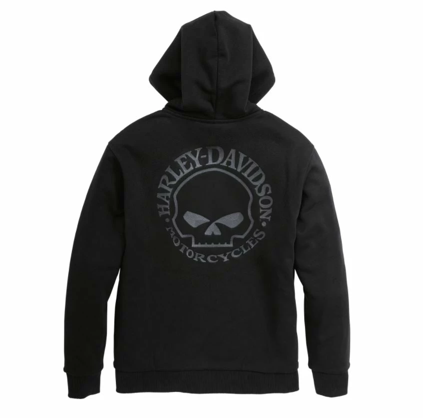 Harley-Davidson® Men's Willie G Skull Zip Front Hoodie, 96059-22VM 4 Harley-Davidson® Men's Willie G Skull Zip Front Hoodie, 96059-22VM