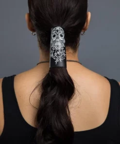 Accessories Hair Glove® Women's Tribal Skull Leather Pony Tail 31440 Or 31840