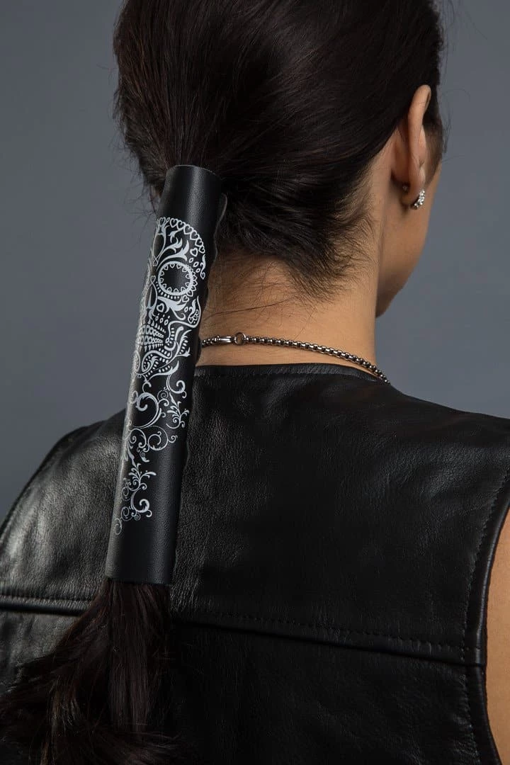 Accessories Hair Glove® Women's Tribal Skull Leather Pony Tail 31440 Or 31840 6 Accessories Hair Glove® Women's Tribal Skull Leather Pony Tail 31440 Or 31840