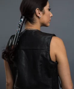 Hair Glove® Women's Tribal Turquoise Butterflies Leather Pony Tail