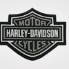 Symbol Arts Harley-Davidson® Silver Bar & Shield Patch, Medium Decals & Patches