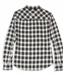 Harley-Davidson® Women's Large Script Font Laced Front Plaid Long Sleeve Shirt, 96089-22VW