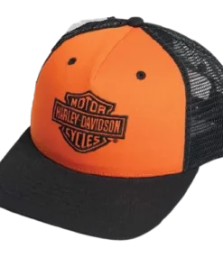 Superstition Harley-Davidson Hats Harley-Davidson® Classic Bar & Shield Snapback Truck Hat, Black/Orange
