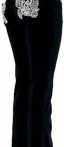 Pants & Chaps Platinum Plush® Women's Motorcycle Wings Bootcut Denim Jeans, Style #5004