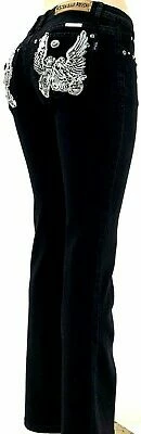 Pants & Chaps Platinum Plush® Women's Motorcycle Wings Bootcut Denim Jeans, Style #5004 3 Pants & Chaps Platinum Plush® Women's Motorcycle Wings Bootcut Denim Jeans, Style #5004