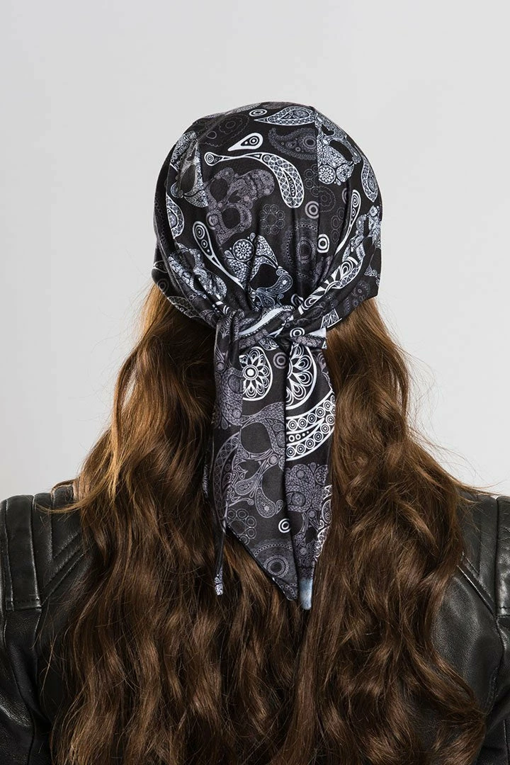 Hair Glove® Skull Paisley Full Head Wrap 50145 Accessories 4 Hair Glove® Skull Paisley Full Head Wrap 50145 Accessories