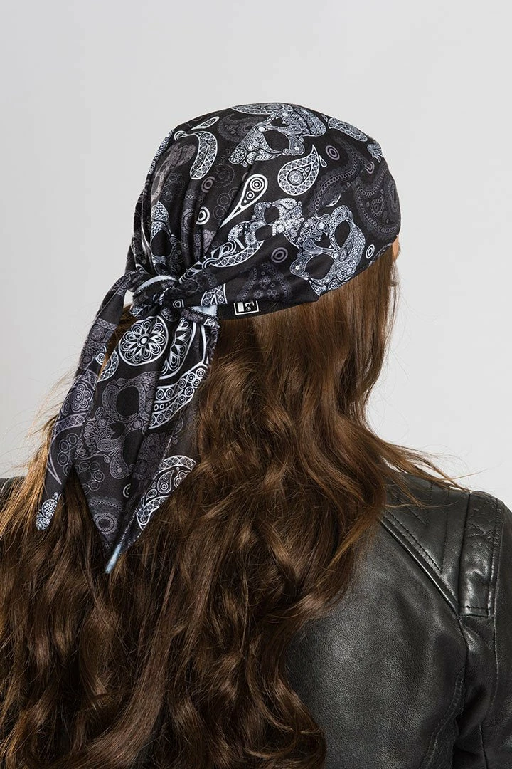 Hair Glove® Skull Paisley Full Head Wrap 50145 Accessories 3 Hair Glove® Skull Paisley Full Head Wrap 50145 Accessories
