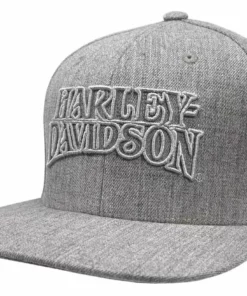 Superstition Harley-Davidson Hats Harley-Davidson® Ironhead Snapback Flat Brim Baseball Cap, Heather Gray