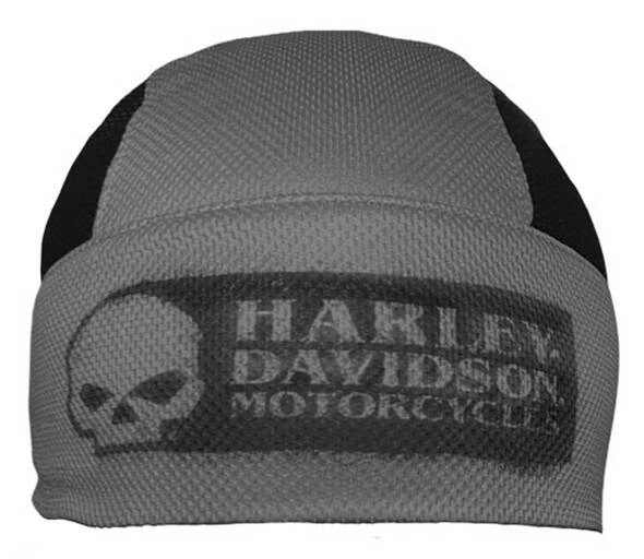 Harley-Davidson® Men's Grunge Skull Polyester Colorblocked Skull Cap - Gray/Black 3 Harley-Davidson® Men's Grunge Skull Polyester Colorblocked Skull Cap - Gray/Black