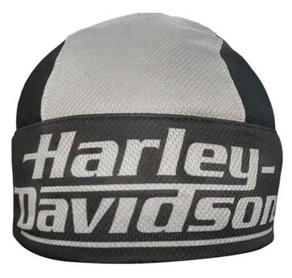 TAW Gear Harley-Davidson® Men's Oversized H-D Polyester Colorblocked Skull Cap- Gray/Black 3 TAW Gear Harley-Davidson® Men's Oversized H-D Polyester Colorblocked Skull Cap- Gray/Black