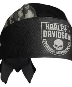 Accessories Harley-Davidson® Men's Camo Willie G Skull Polyester One Size Headwrap - Black