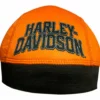 Bravado Harley-Davidson® Men's Click H-D Text Polyester Skull Cap - Orange & Black Headwraps & Bandanas