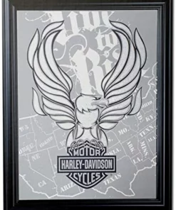 Ace Branded Harley-Davidson® H-D Live To Ride Eagle W/ Bar & Shield Mirror Home