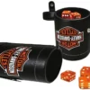 Dart World Harley-Davidson® #1 RWB Logo Dice Cup Game Set, Leatherette Cup - Black 653 Home