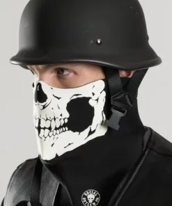 Hair Glove® Defleshed Skull Glow-in-the-Dark Ink Half Face Mask, 53108