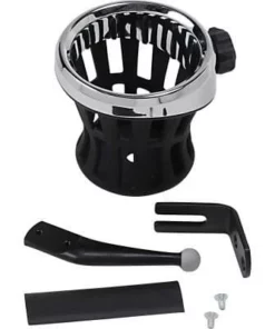 Parts Unlimited Ciro® Chrome Passenger Drink Holder W/ Ball Mount, 0636-0135