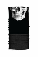 Hair Glove® Light Reflective Ink Human Skull Design Soft Fleece Neck Facemask, 54818
