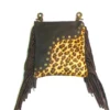 Mascoro Leather® Fringed Studded Leopard Leather Hip Bag Made In USA