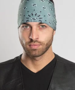 Hair Glove® Green Paisley Bandana EZ Headband - Soaker Series, 57532