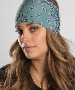 Hair Glove® Green Paisley Bandana EZ Headband - Soaker Series, 57532
