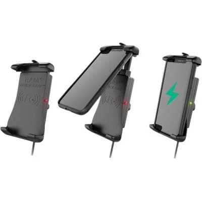 RAM Mounting Systems Phone Holders RAM Mount® Quick-Grip™ Waterproof Wireless Charging Phone Holder, 0636-0169 5 RAM Mounting Systems Phone Holders RAM Mount® Quick-Grip™ Waterproof Wireless Charging Phone Holder, 0636-0169