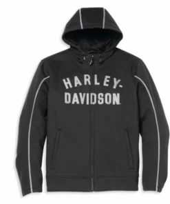 Harley-Davidson® Men's Medium Deflector Hooded Riding Fleece Jacket, 97105-22VM