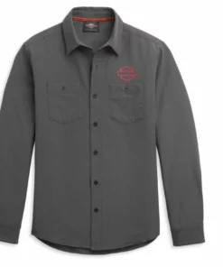 Harley-Davidson® Men's HD-MC Logo Long Sleeve Shirt, 96341-21VM